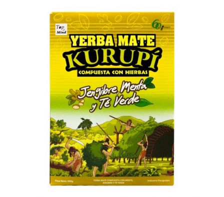 YERBA MATE KURUPI JENGIBRE MENTA Y TE VERDE 500 GR