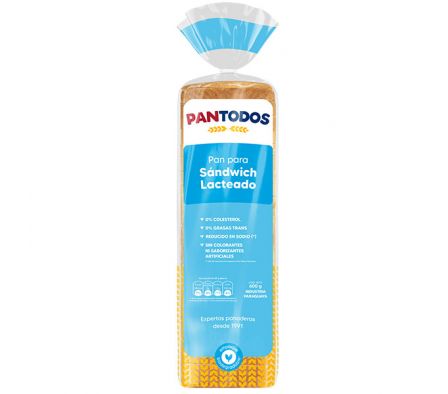 PAN DE SANDWICH PANTODOS LACTEADO 550GR