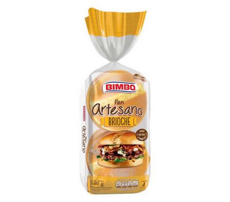 PAN DE HAMBURGUESA BIMBO ARTESANO BRIOCHE 340G