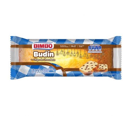 BUDIN BIMBO VAINILLA CON CHIPS DE CHOCOLATE 200GR
