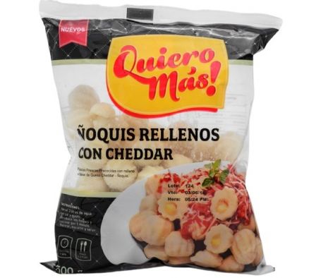 ÑOQUIS QUIERO MAS RELLENOS CON CHEDDAR 500GR
