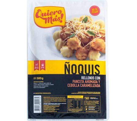 ÑOQUIS QUIERO MAS RELLENO PANCETA AHUMADA 500GR
