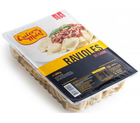 RAVIOLES QUIERO MAS DE CARNE PASTEURIZADO 500GR