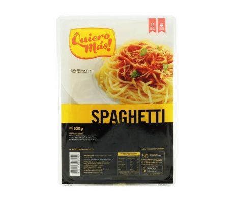 FIDEO SPAGHETTI QUIERO MAS PASTEURIZADO 500GR