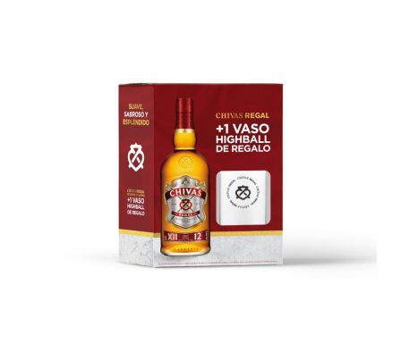 PACK WHISKY CHIVAS REGAL 12 AÑOS+ VASO