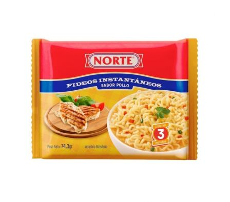 FIDEO INSTANTANEO NORTE SABOR A POLLO 74,3 GR