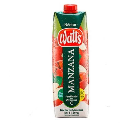 JUGO WATTS NECTAR MANZANA 1LT