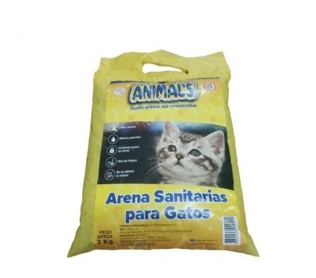 ARENA SANITARIA P/ GATOS ANIMAL'S GRAVA GRANDE 2KG