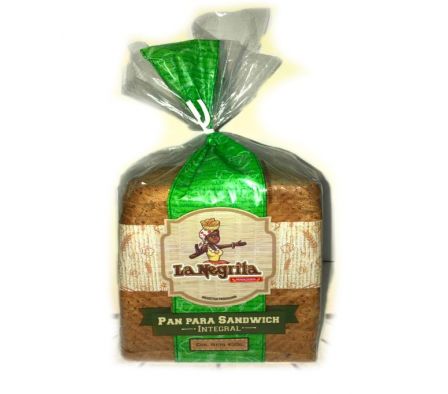 PAN DE SANDWICH LA NEGRITA INTEGRAL 450GR