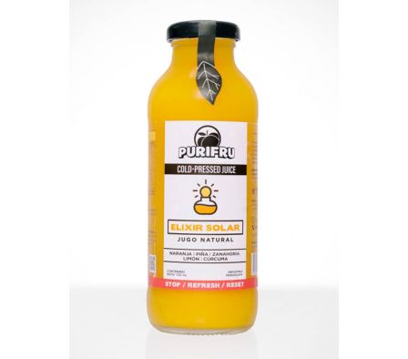 JUGO PURIFRU COLD PRESS JUICE ELIXIR SOLAR 330ML