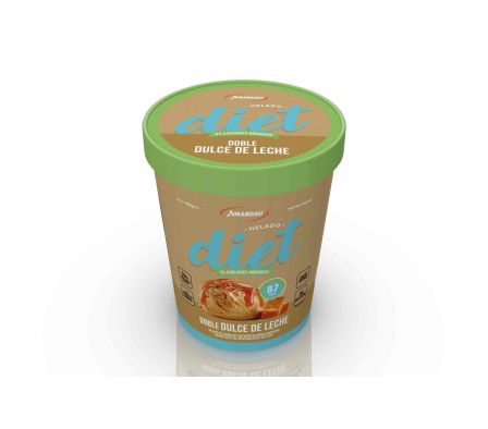 HELADOS AMANDAU DIET DOBLE DULCE DE LECHE 1L