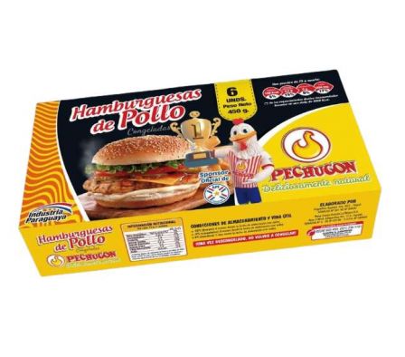 HAMBURGUESA PECHUGON DE POLLO 6UN