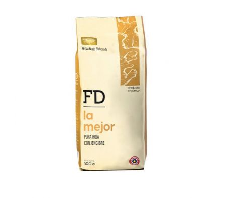 YERBA MATE FD LA MEJOR CON JENGIBRE 500GR 