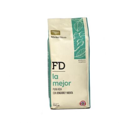 YERBA MATE FD LA MEJOR C/JENGIBRE Y MENTA 500GR