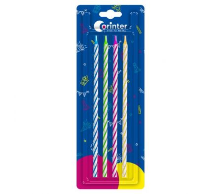 VELA CORINTER PALITO LARGO SURTIDO  4UN