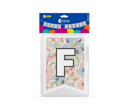 BANDERIN CORINTER FLORES FELIZ CUMPLE   