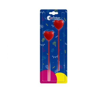 VELA CORINTER CORAZON ROJO          