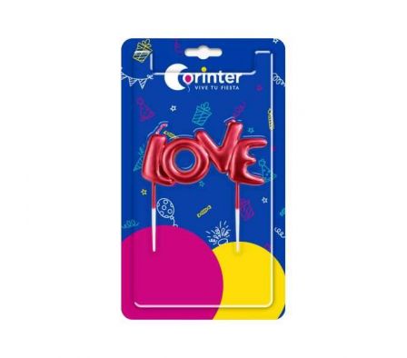 VELA LOVE ROJO X1 CORINTER 
