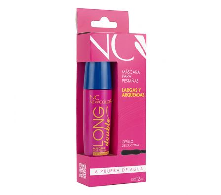 MASCARA PARA PESTAÑA NEWCOLOR DOBLE IMPERMEAB 12ML