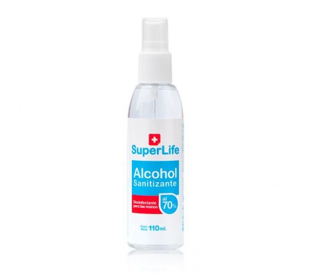 ALCOHOL SANITIZANTE SUPERLIFE 70% X 110 ML.