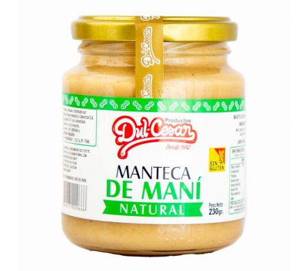 MANTECA DUL CESAR DE MANI NATURAL ENV VIDRIO 230GR