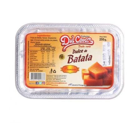 DULCE DE BATATA DULCESAR PREMIUM 250GR