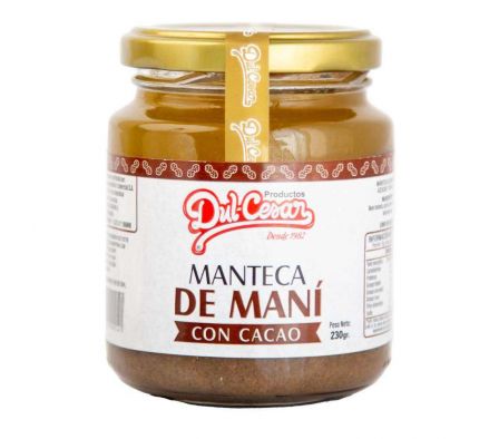 MANTECA DUL CESAR DE MANI C/CACAO VIDRIO 230 GR