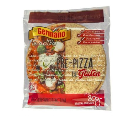 PREPIZZA EL GERMANO DE GLUTEN 80GR