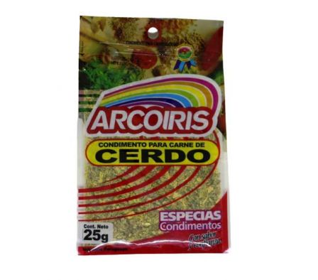 CONDIMENTO ARCOIRIS P/ CARNE DE CERDO 25GR