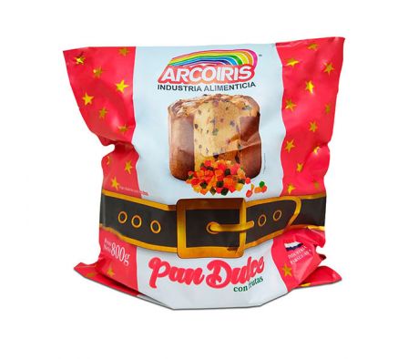 PAN DULCE ARCO IRIS TRADICIONAL CON FRUTAS 800GR