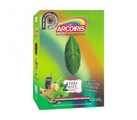 YERBA MATE ARCOIRIS TE VERDE SABOR A LIMON 500GGR