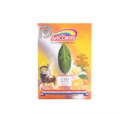 YERBA MATE ARCOIRIS C/CÁSCARA/NARANJA/JENJIBR 500G