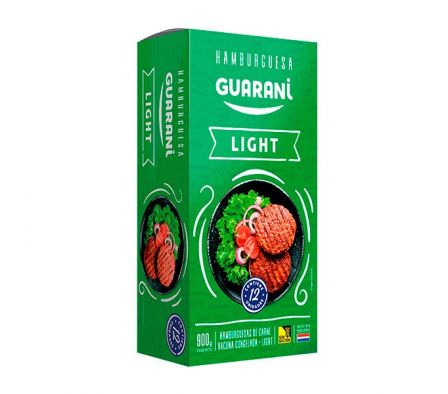 HAMBURGUESA GUARANI LIGHT CARNE 12UN