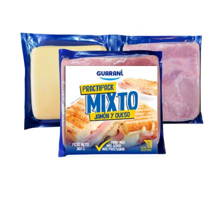 PRACTIPACK GUARANI MIXTO JAMON & QUESO 360GR