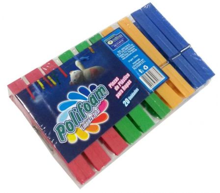 PINZA DE ROPA POLIFOAM PLASCO 20UN
