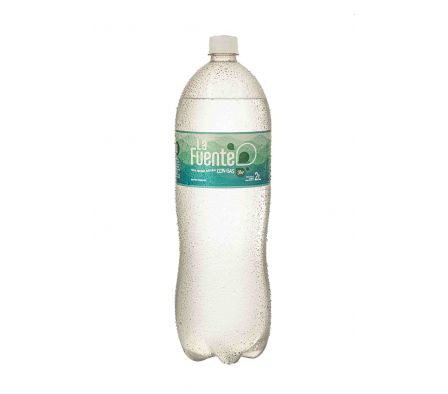 AGUA MINERAL LA FUENTE CON GAS 2LT