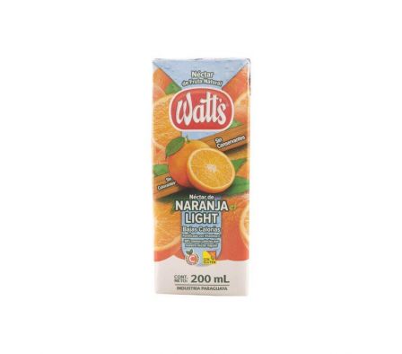 JUGO WATTS NARANJA LIGHT TETRA 200ML 