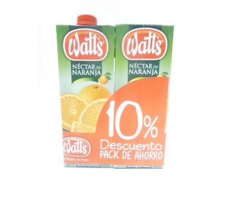 JUGO WATTS NECTAR NARANJA 1LT PACK 2UN