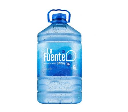 AGUA MINERAL LA FUENTE SIN GAS 5LTS