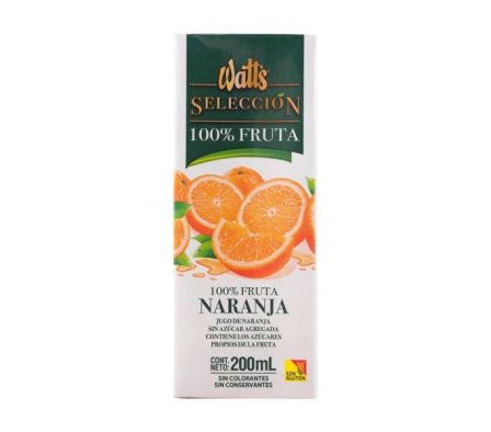 JUGO TETRA NECTAR WATT'S SELECCION NARANJA 200ML