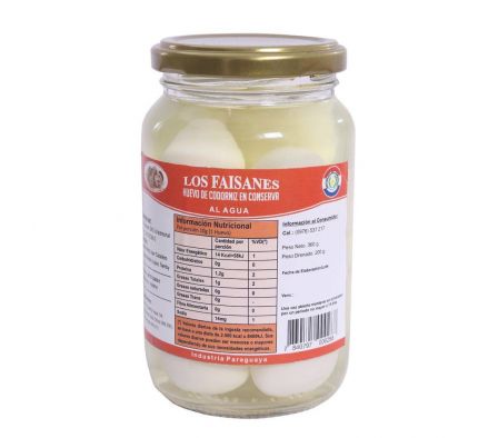 HUEVO CODORNIS LOS FAISANES EN  AGUA 360GR