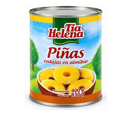 PIÑA EN RODAJAS TIA HELENA EN ALMIBAR 400 GR