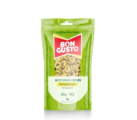 ACEITUNA VERDE BON GUSTO EN RODAJAS 120 GR