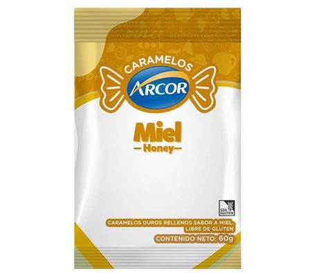 CARAMELOS ARCOR RELLENOS SABOR A MIEL 60 GR
