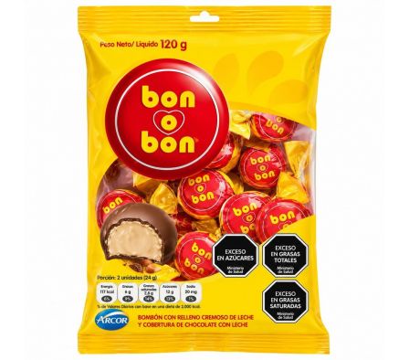 CHOCOLATE BON O BON LECHE 7UN 105G
