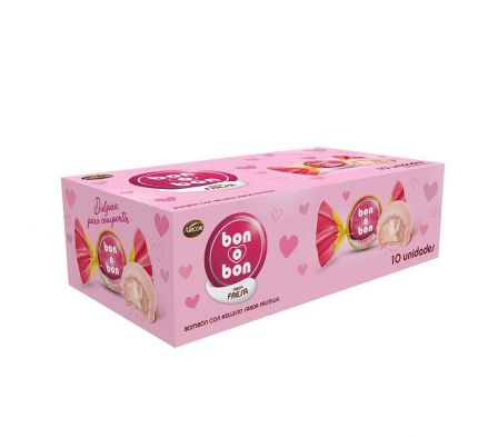 BOMBON BON O BON RELLENA DE FRUTILLA 10UNI