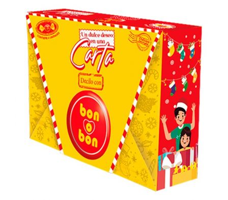 CAJA DE BOMBONES BON O BON CARTA PAPA NOEL 15GR