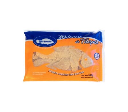 MILANESA OCHO FUENTES DE TILAPIA CONG. 500GR