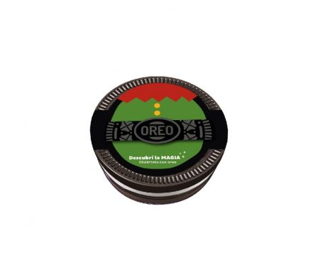 LATA DE GALLETITA OREO REDONDA NAVIDAD