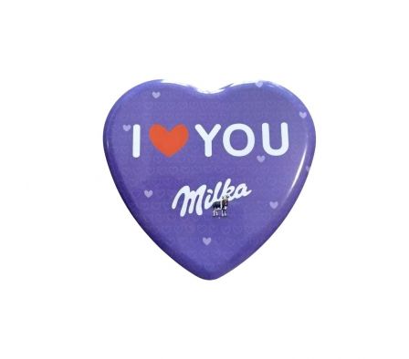 LATA CON CHOCOLATES MILKA DISEÑO I LOVE YOU X6